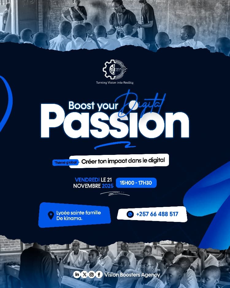 Vision Boosters — Boost your Digital Passion event poster