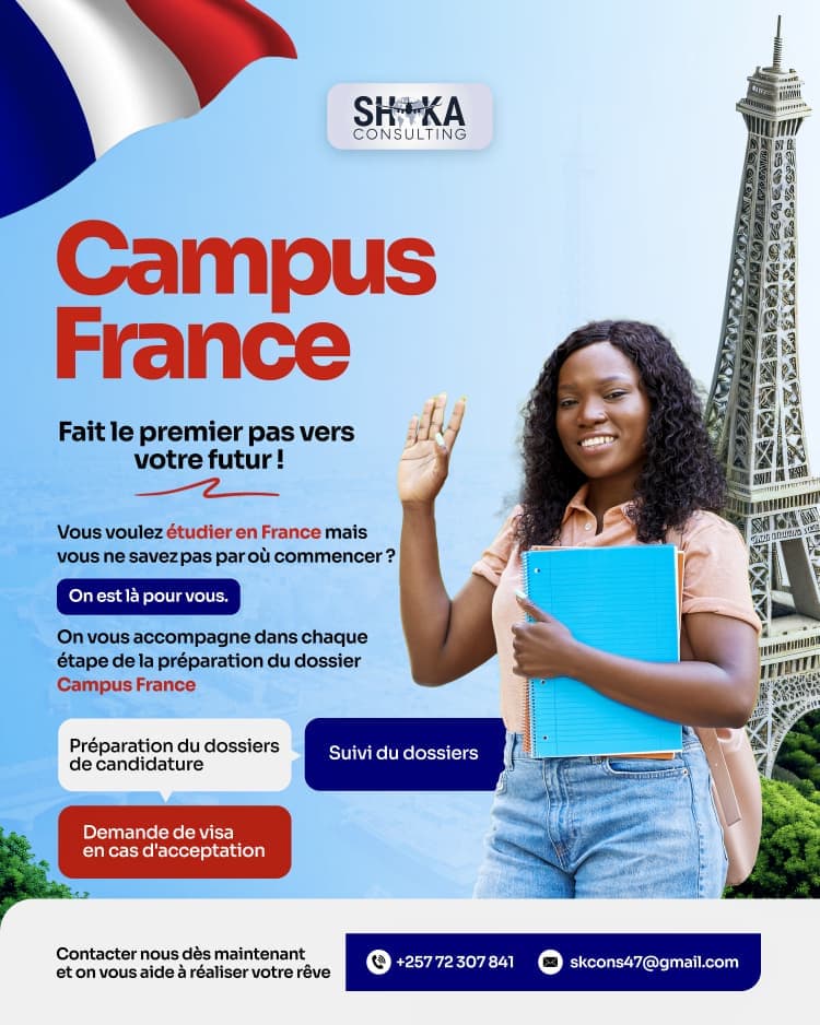 SH-KA Consulting — Campus France promotional flyer